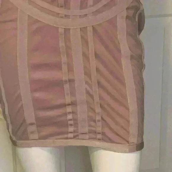 Misguided Women’s Mesh Bandage Corset Detail Mini Dress stretchy material. - Picture 3 of 14